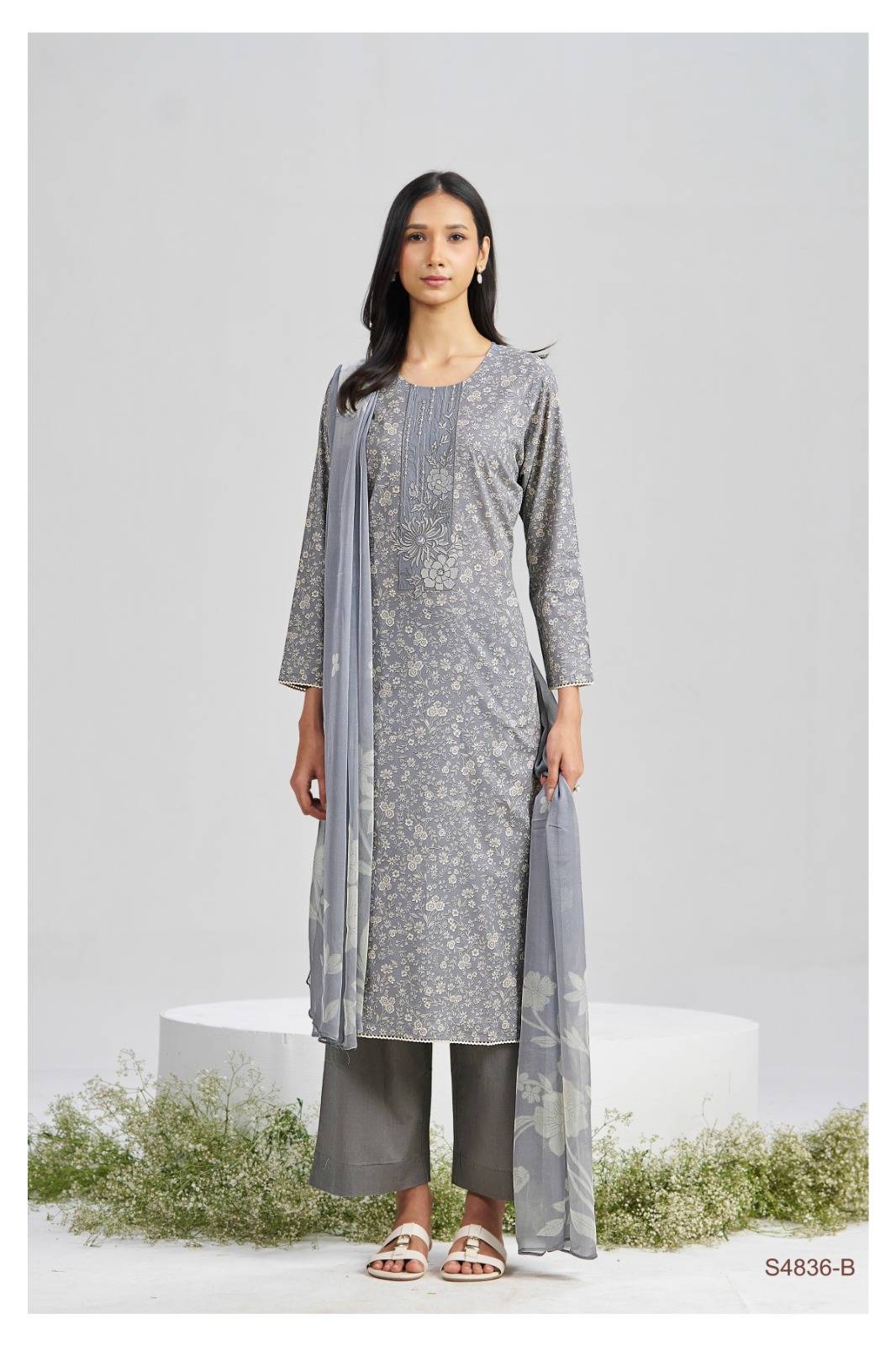 FALIHA 4836 By GANGA FASHION Stylish Beautiful Colourful COTTON Dresses At Wholesale Price